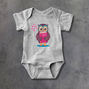 Personalized My Mommy Reads To Me Book Owl Baby Bodysuit