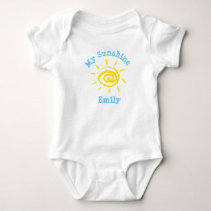 Personalized My Sunshine Baby Name Bodysuit