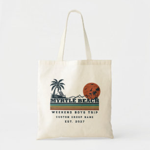 Personalized Myrtle Beach Weekend Bachelor Party Tote Bag