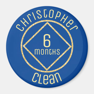 Personalized NA Narcotics Anonymous 6 months clean Magnet