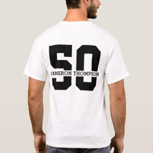 Personalized Name 50th Birthday Modern T-Shirt