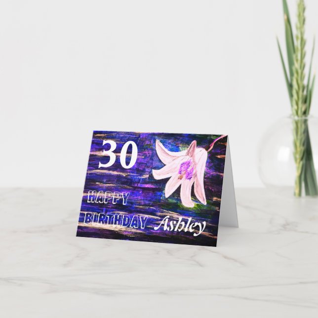 Personalized Name & Age Happy Birthday Card (Front)