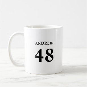 Personalized name and Jersey number Coffee Mug