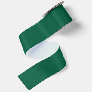PERSONALIZED NAME AND TEXT DARK GREEN SATIN RIBBON