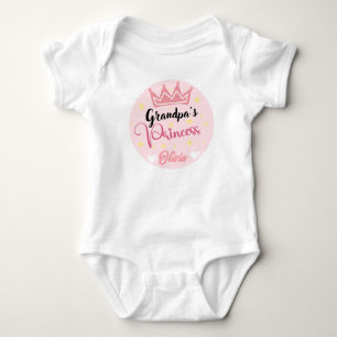 Personalized name Baby Bodysuit/grandpa's princess Bodysuit