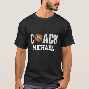 Personalized Name Basketball coach custom tee