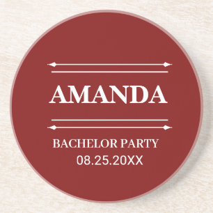 PERSONALIZED NAME BRIDESMAID BACHELOR PARTY  COASTER
