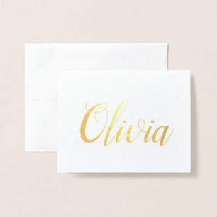 Personalized Name   Bridesmaid   Olivia Foil Card