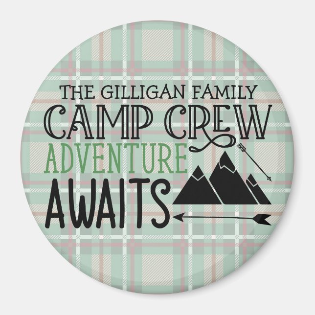 Personalized NAME Cabin Camping Adventure Magnet (Front)