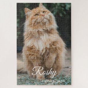 personalized name cat Photo Jigsaw Puzzle