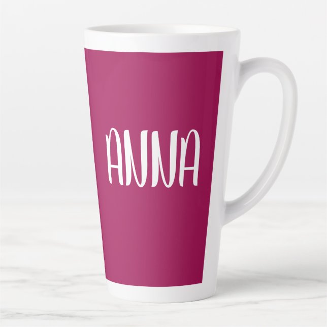 PERSONALIZED NAME CUSTOM LATTE COFFEE MUG (Right)
