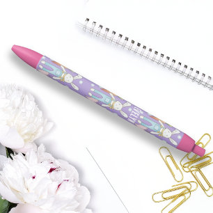 Personalized Name Cute Stuffed Animal Bunny Black Ink Pen
