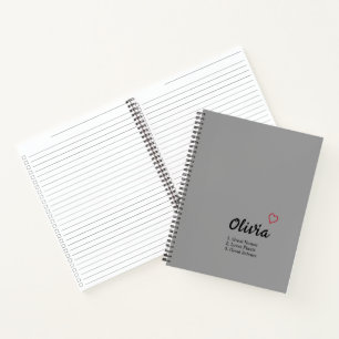 Personalized Name Definition Notebook