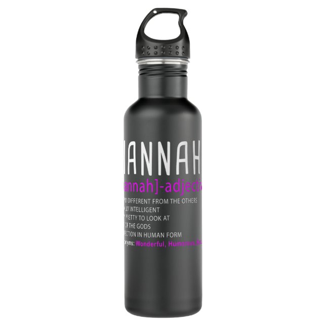 Personalized Name Description Hannah Premium  710 Ml Water Bottle (Front)