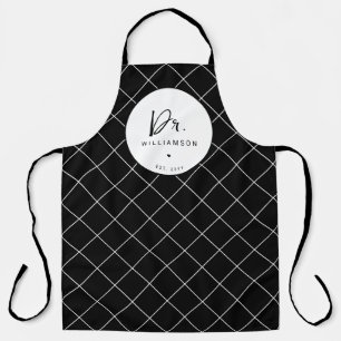 Personalized Name Dr Minimalist Doctor Graduation Apron