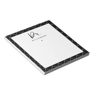 Personalized Name Dr Minimalist Doctor Graduation Notepad