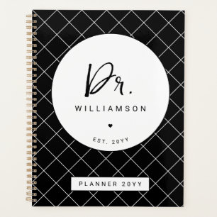 Personalized Name Dr Minimalist Doctor Graduation Planner