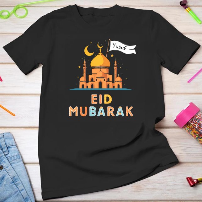 Personalized Name Eid Mubarak T-Shirt - Custom Fam (Creator Uploaded)