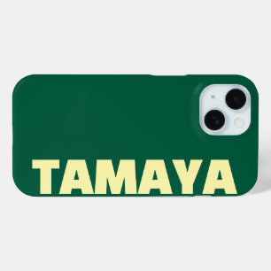 Personalized Name Elegant Modern Minimal DarkGreen iPhone 15 Case