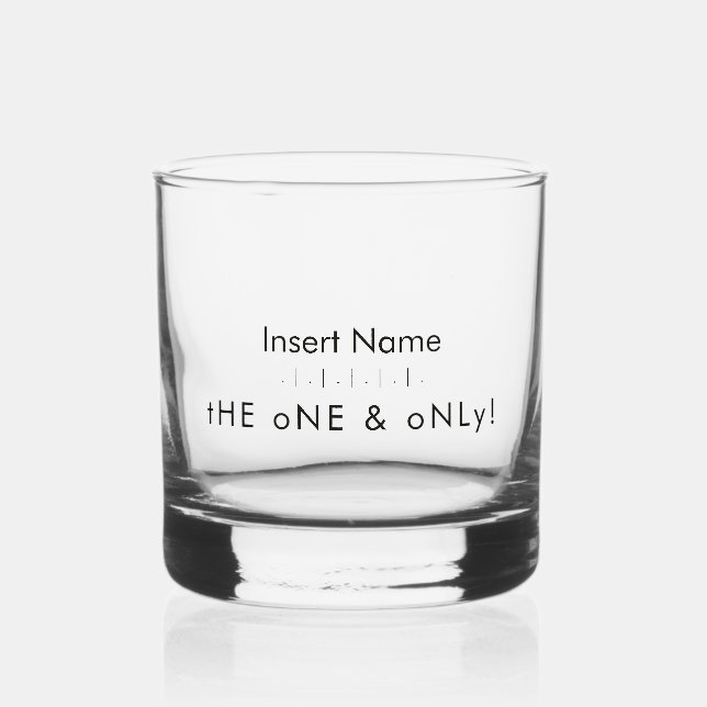 Personalized Name Elegant Modern Whiskey Glass (Front)