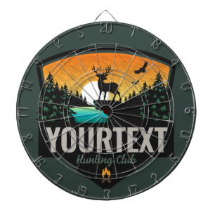 Personalized NAME Elk Hunting Wilderness Sunset Th Dartboard