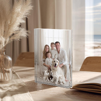 Personalized Name Family Photo Block