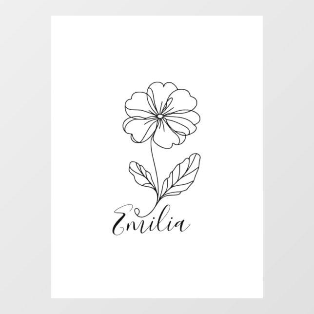 Personalized name February primrose Birth Flower (Sheet)