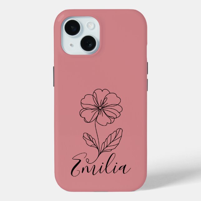 Personalized name February primrose Birth Flower Case-Mate iPhone Case (Back)