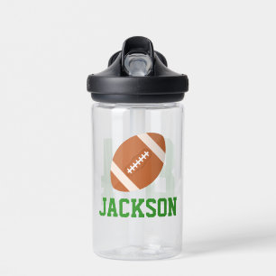Personalized Name Football Jersey Number Water Bottle