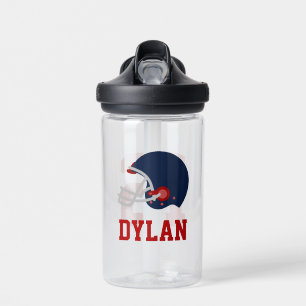 Personalized Name Football Themed Water Bottle