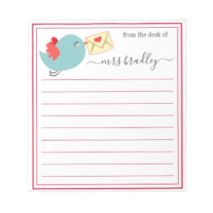 Personalized Name   From The Desk Of Notepad