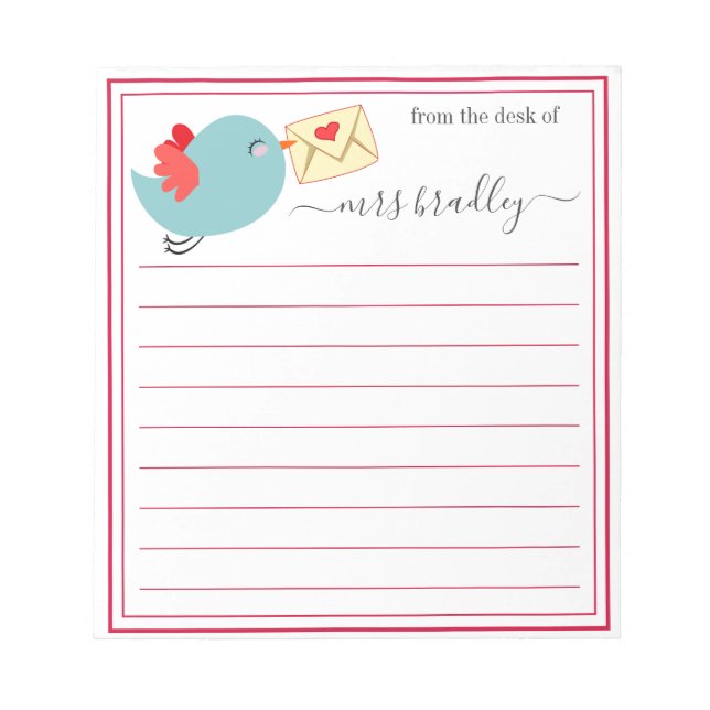 Personalized Name | From The Desk Of Notepad (Front)