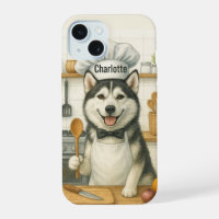 Personalized Name Funny Siberian Husky Dog Chef