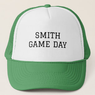 Personalized Name Game Day Green Trucker Hat