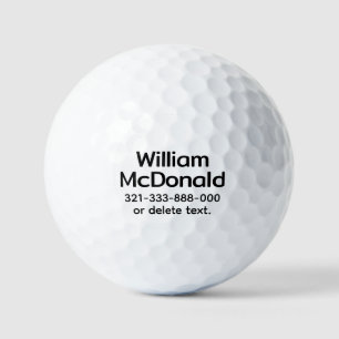 Personalized Name Golf Balls Template BOLD 12