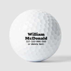 Personalized Name Golf Balls Template BOLD 22
