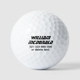 Personalized Name Golf Balls Template SCI-FI 6