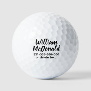 Personalized Name Golf Balls Template SCRIPT 3