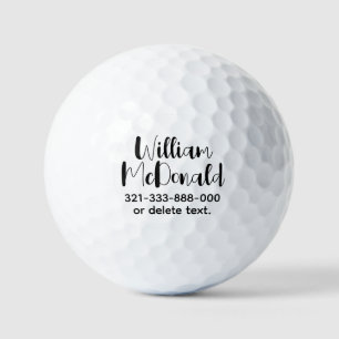 Personalized Name Golf Balls Template SCRIPT 34