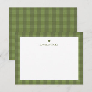 Personalized Name Green Heart Card