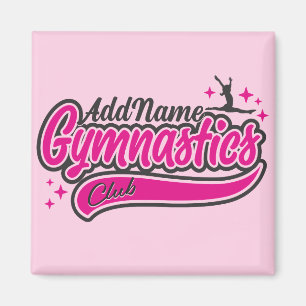 Personalized NAME Gymnast Split Leap Gymnastics  Magnet