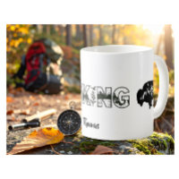 Personalized Name Hiker Nature Buffalo B&W