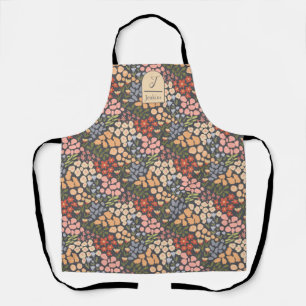 Personalized Name & Initial Floral Apron
