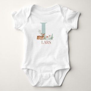 Personalized Name Initial Letter L Baby Bodysuit
