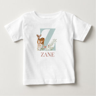 Personalized Name Initial Letter Z Baby T-Shirt