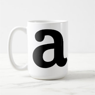 Personalized Name Initial Stylish Modern Minimal Coffee Mug