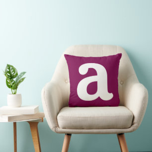Personalized Name Initial Stylish Modern Minimal  Cushion