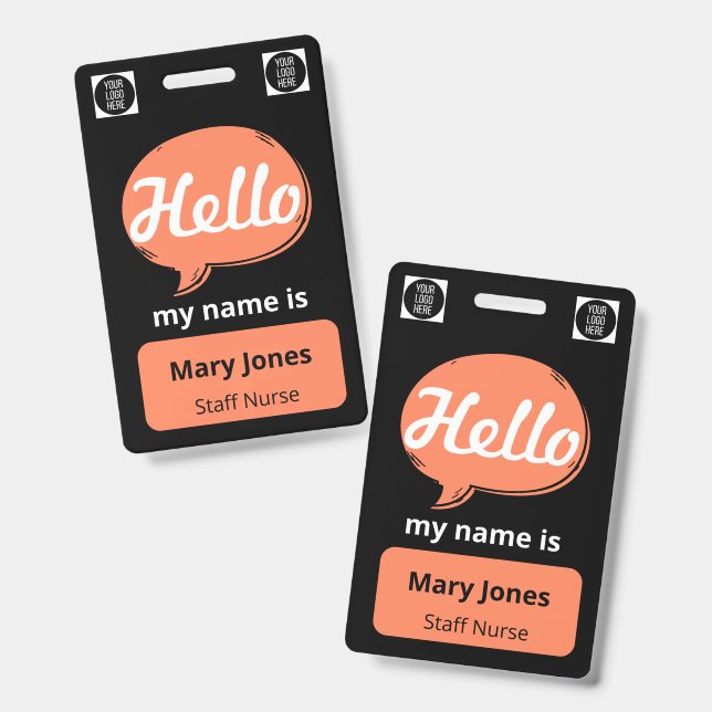 Personalized Name Lanyard | Custom Business Event  ID Badge (Front & Back)