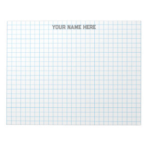 Personalized Name Large Graph Paper Notepad