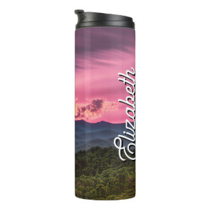 Personalized Name Misty mountaintop Thermal Tumbler